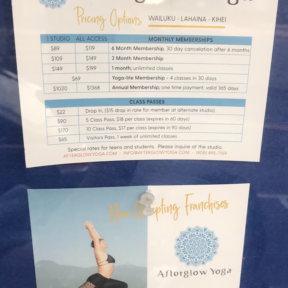 Afterglow Yoga - Yoga Near Me - Wailuku, Hawaii Afterglow Yoga - Yoga Near Me - Wailuku, Hawaii