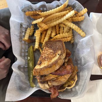 Hiawatha Bar & Grill - Patty melt medium rare with bacon - Venues & Event Spaces Near Me - Sturtevant, Wisconsin