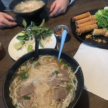 Pho May - 2 Brisket Pho (#25) Egg rolls (#8) - Vietnamese Near Me - Cypress, California Pho May - 2 Brisket Pho (#25) Egg rolls (#8) - Vietnamese Near Me - Cypress, California