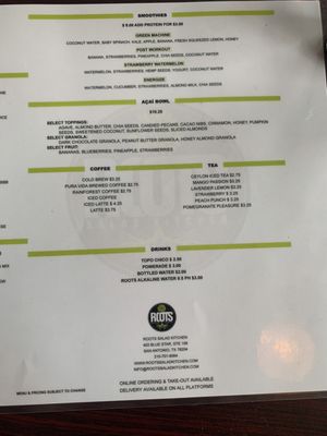 Menu photo 4 Roots Salad Kitchen San Antonio, TX