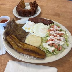 Town & Country Pizza Restaurant - Bandeja Paisa. Three meats egg plantains and more!