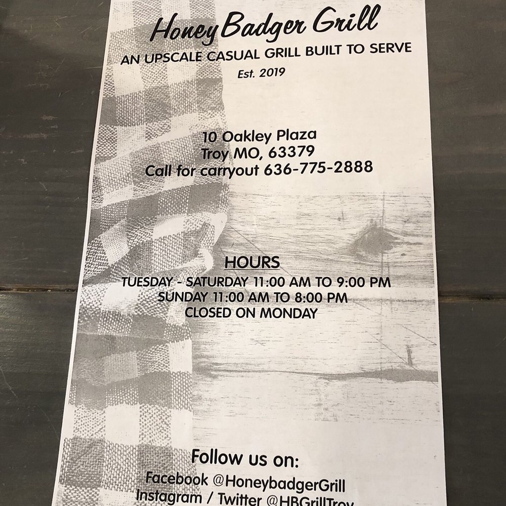 HoneyBadger Grill - Restaurant info - American Near Me - Troy, Missouri