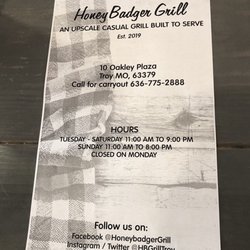 HoneyBadger Grill - Restaurant info