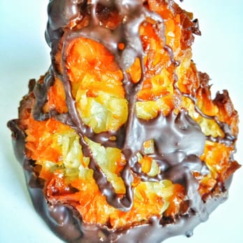 Urban Plates - Chocolate drizzled coconut macaroon - New American Near Me - Dublin, California Urban Plates - Chocolate drizzled coconut macaroon - New American Near Me - Dublin, California