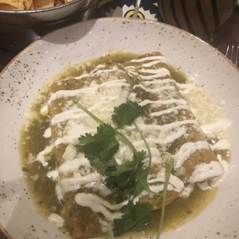 Adobe Grill - Chicken enchiladas with delicious tomatillo sauce; so good! - Mexican Near Me - La Quinta, California Adobe Grill - Chicken enchiladas with delicious tomatillo sauce; so good! - Mexican Near Me - La Quinta, California