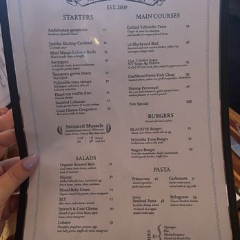 Blackfin Bistro - Dinner menu - Seafood Near Me - Key West, Florida
