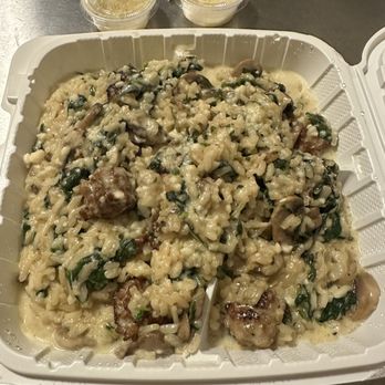 Mangia Mangia - Risotto Asiago w/ sausage - Italian Near Me - Huntington Beach, California Mangia Mangia - Risotto Asiago w/ sausage - Italian Near Me - Huntington Beach, California