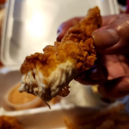 Really juicy chicken inside; crispy outside. Really juicy chicken inside; crispy outside.