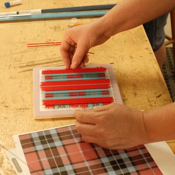 Archon Glassworks - Constructing a fused tartan dish - Art Supplies Near Me - Minneapolis, Minnesota Archon Glassworks - Constructing a fused tartan dish - Art Supplies Near Me - Minneapolis, Minnesota