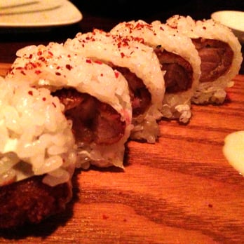 Uchi Houston - Ham & Eggs roll (pork belly/yolk custard) - Sushi Bars Near Me - Houston, Texas Uchi Houston - Ham & Eggs roll (pork belly/yolk custard) - Sushi Bars Near Me - Houston, Texas