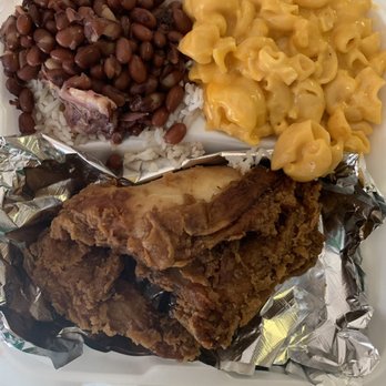 Messi Soul Kitchen - Fried chicken, mac and cheese with red beans and rice. - Soul Food Near Me - Riverside, California