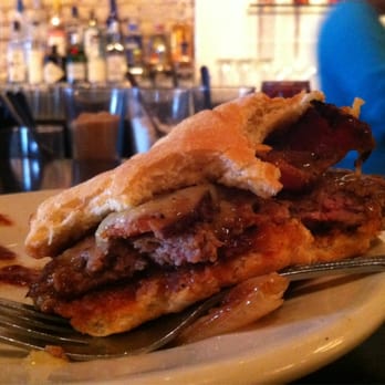DMK Burger Bar - Aged cheddar, BBQ sauce, smoked bacon, red wine caramelized onions.... Excellent! - Burgers Near Me - Chicago, Illinois
