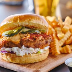 Kokodeck - Crispy Chicken Burger with French Fries