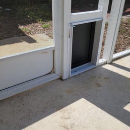 Doggie door. This was the medium size. Doggie door. This was the medium size.