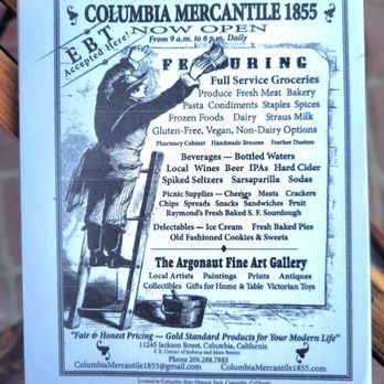 Columbia Mercantile 1855 - Grocery Near Me - Columbia, California Columbia Mercantile 1855 - Grocery Near Me - Columbia, California