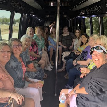 Limo New Braunfels - Our group loaded on bus prior to the maiden voyage (I wish we would've gotten an "after" pic too ) - Limos Near Me Limo New Braunfels - Our group loaded on bus prior to the maiden voyage (I wish we would've gotten an "after" pic too ) - Limos Near Me