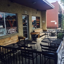 Great little sidewalk patio out front. Great little sidewalk patio out front.