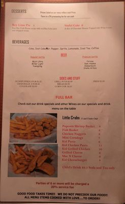 Menu photo 2 East Bay Crab House Navarre, FL Menu photo 2 East Bay Crab House Navarre, FL