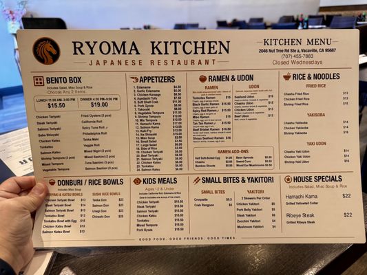 Menu photo 2 Ryoma Kitchen Vacaville, CA Menu photo 2 Ryoma Kitchen Vacaville, CA