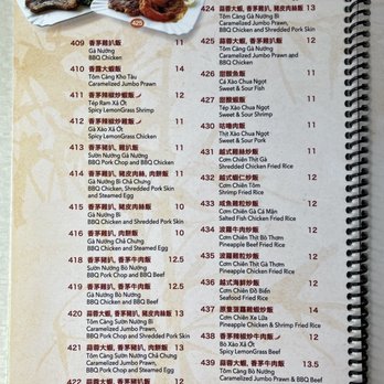Pho Xe Lua - Pho Xe Lua - rice dish menu (2022), continued with various assortments - Vietnamese Near Me - Toronto, Ontario