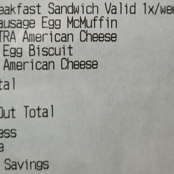 McDonald's - Although the receipt shows "$2 Breakfast Sandwich" they insisted I had to order 2. - Fast Food Near Me - Honolulu, Hawaii McDonald's - Although the receipt shows "$2 Breakfast Sandwich" they insisted I had to order 2. - Fast Food Near Me - Honolulu, Hawaii