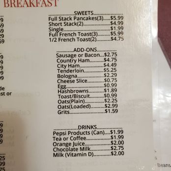 Donna's Restaurant - Menu as of 9-23-22 - Southern Near Me - Dickson, Tennessee