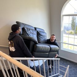 2 Jacked Guyz - Extremely heavy reclining sofa that was handled with ease!