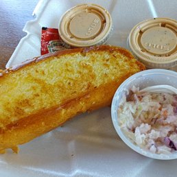 Texas toast, slaw, and 2 sauces - part of Big meal