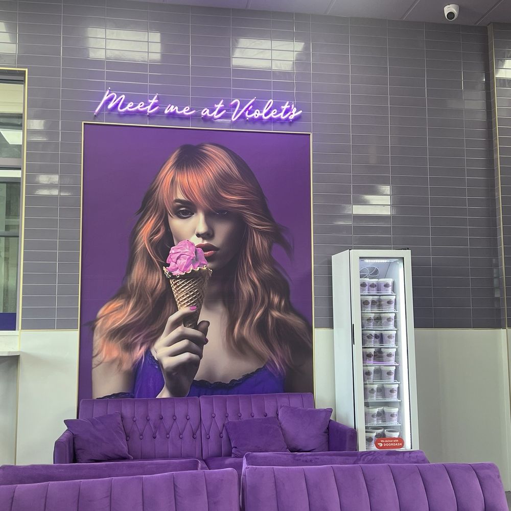 Violets Ice Cream Boutique - Sitting area - Ice Cream & Frozen Yogurt Near Me - Oviedo, Florida Violets Ice Cream Boutique - Sitting area - Ice Cream & Frozen Yogurt Near Me - Oviedo, Florida
