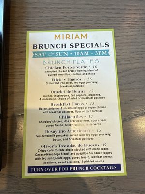 Menu photo 1 Miriam Cocina Latina Coppell, TX