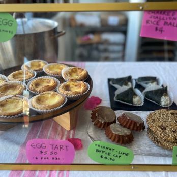 Year Of The Snake - Egg tart, tea egg, rice ball, sesame chop cookie, coconut lime bottle cap - Bakeries Near Me - Berkeley, California Year Of The Snake - Egg tart, tea egg, rice ball, sesame chop cookie, coconut lime bottle cap - Bakeries Near Me - Berkeley, California