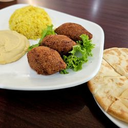 Odeh's Mediterranean Restaurant - Kuba entree and a side of fresh pita.