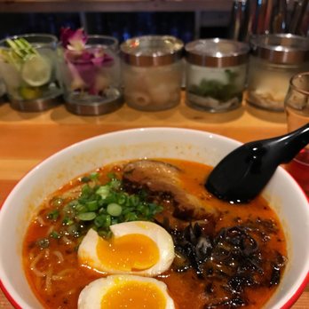 Mecha Noodle Bar - Ramen with tamago spicy delicious and only 8bux during happy hour. Criminally good - Noodles Near Me - New Haven, Connecticut Mecha Noodle Bar - Ramen with tamago spicy delicious and only 8bux during happy hour. Criminally good - Noodles Near Me - New Haven, Connecticut