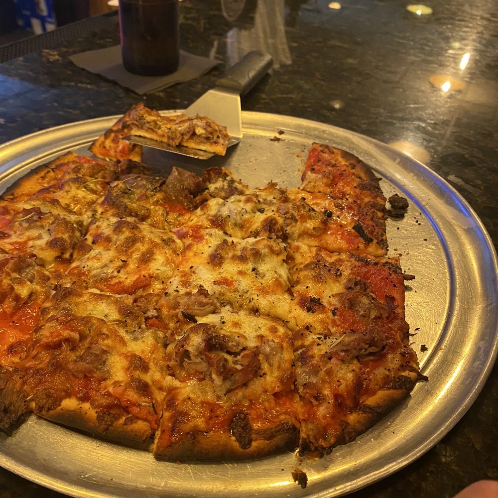 No. 4 Social Garage - Sausage & Italian beef pizza - Bars Near Me - Seneca, Illinois