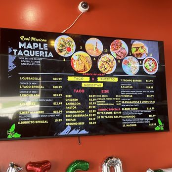 Maple Taqueria - Menu - Mexican Near Me - Coppell, Texas Maple Taqueria - Menu - Mexican Near Me - Coppell, Texas
