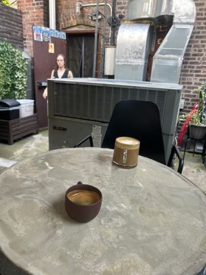 Black Milk Coffee and Crepe by null