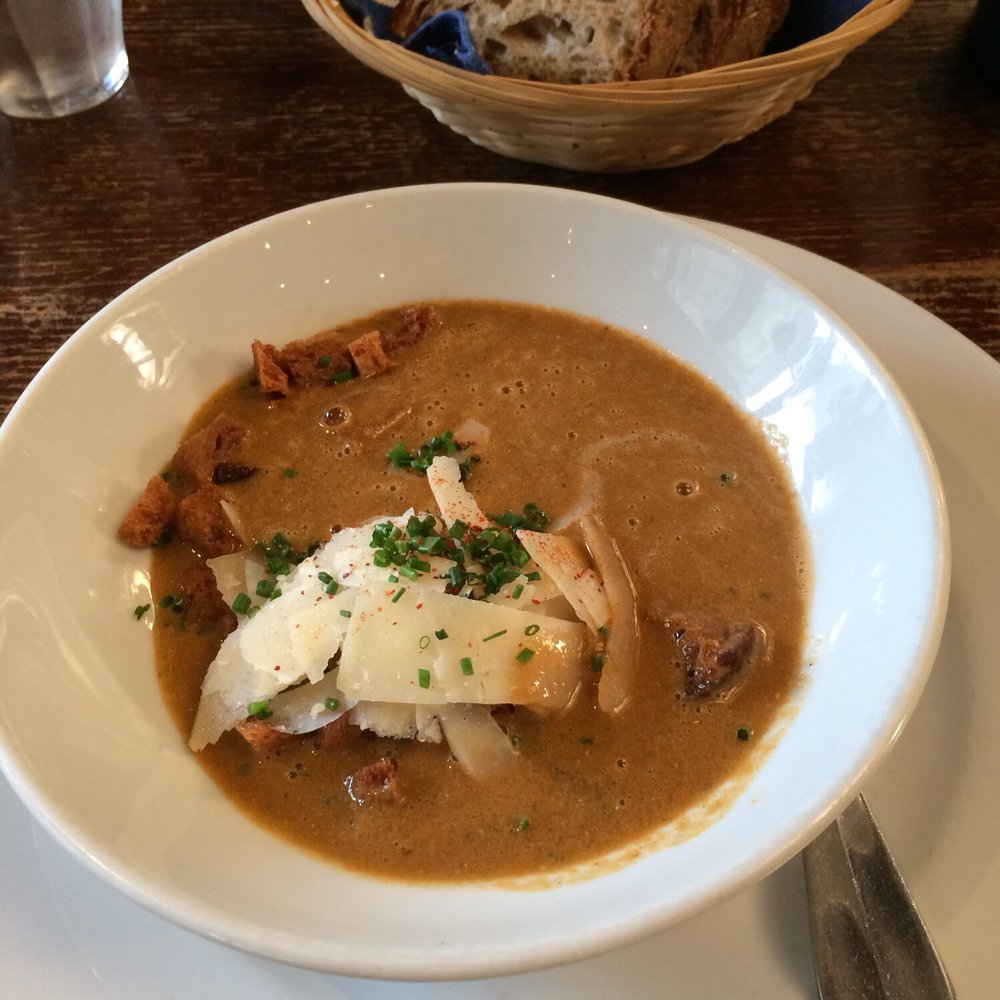 Chez Michel - Fish soup after pouring soup into the bowl (soup came in a pitcher) - French Near Me - Paris, 75