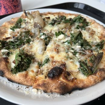 SoJo Spa Club - Mushroom & Shallot Pizza - made in a wood fired oven! Very delicious - Saunas Near Me - Edgewater, New Jersey