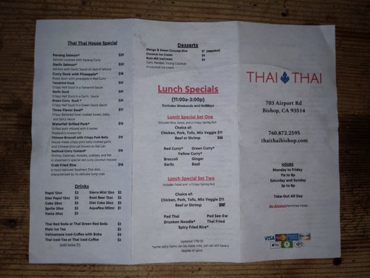 Menu photo 8 Thai Thai Restaurant Bishop, CA Menu photo 8 Thai Thai Restaurant Bishop, CA