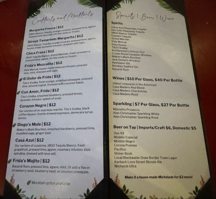 Menu photo 2 Frida’s Kitchen & Bar Bryan, TX Menu photo 2 Frida’s Kitchen & Bar Bryan, TX