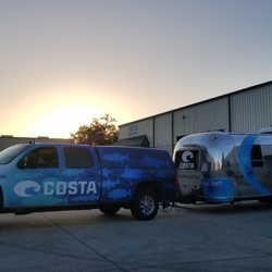 Media 1 - Costa Sunglasses wrapped advertising rig, crew cab Chevy truck & Airstream trailer