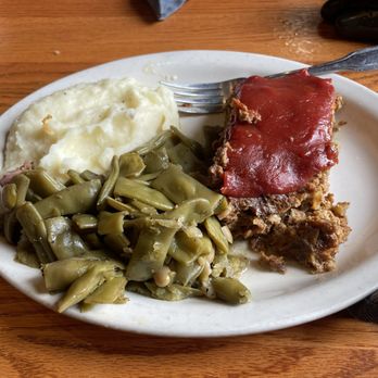 Old Mill Restaurant - Homemade meatloaf, green beans, and mashed potatoes - American Near Me - Pigeon Forge, Tennessee