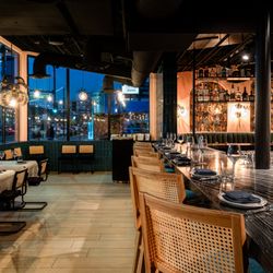 Bar Boheme - Dining Room with view of Main St