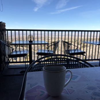 Homestead Cafe - Outdoor seating view of the city - Coffee & Tea Near Me - Albuquerque, New Mexico