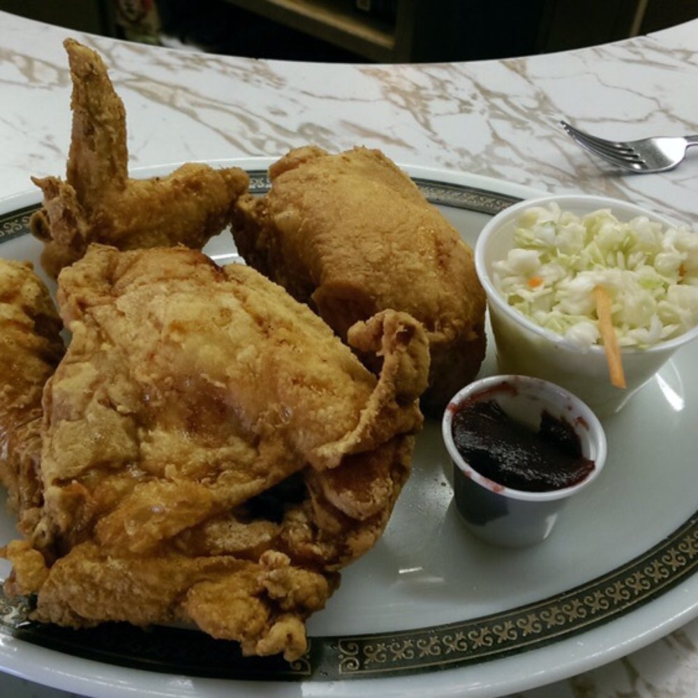 Broasted chicken dinner, very good. Broasted chicken dinner, very good.