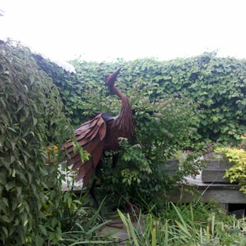Knapp Winery - Knapp Crane in front of restaurant - Wineries Near Me - Romulus, New York