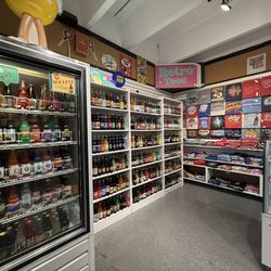 Bulk Candy Store - Inside drink and shirt options