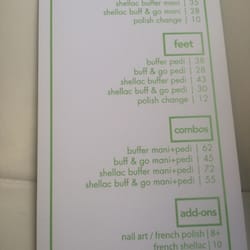 Buffer Nails & Waxing - Price list.