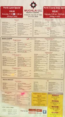 Menu photo 1 Mughlai Grill New York, NY Menu photo 1 Mughlai Grill New York, NY