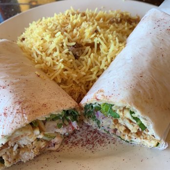 The Grape Leaf - Chicken shawarma wrap with rice - Mediterranean Near Me - Louisville, Kentucky